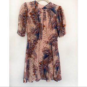 Free People Peach Short Sleeve Dress